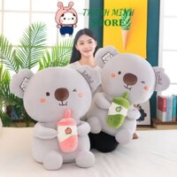 Gấu Bông Gấu Koala Ôm Bình - Thú Nhồi Bông Gấu Koala Bú Bình Sữa Cao Cấp THANH MINH STORE