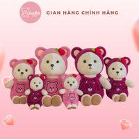 Gấu Bông Gấu Teddy Cosplay Gấu Dâu, Teddy yếm Dâu GABO TEDDY BEAR