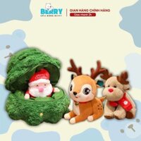 Gấu bông Giáng Sinh 2024 Berry Bear người tuyết, ông già Noel, cây thông, hươu Lying, Happy Deer