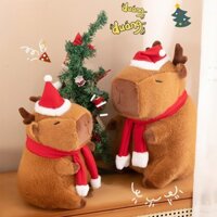 Gấu bông Giáng sinh Capybara Búp bê dễ thương Búp bê sang trọng Capybara Đồ chơi Quà tặng sinh nhật Giáng sinh