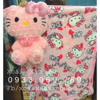 gấu bông gối & mền 2 trong 1 hình mèo Hello kitty (1m20cm*1m)