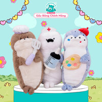 Gấu bông gối ôm hải cẩu hoạ sĩ đầu bếp bác sĩ Gấu Bông Online thú nhồi bông rái cá mềm mịn