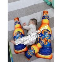 Gấu bông gối ôm hình chai bia 3D siêu xinh, bia ken, tiger nhồi bông