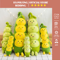 Gấu bông, gối ôm hình đậu Hà Lan cao cấp, mềm mại giúp thư giãn, thoải mái, tạo giấc ngủ ngon