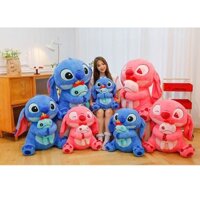 Gấu Bông Gối Ôm Thỏ  Stick Siêu Đáng Yêu Vải Mềm Mịn Đủ Size To Tròn Mập  40cm 50cm 60cm