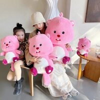 Gấu Bông Hải Ly Loopy Hồng. thú nhồi bông loopy pororo hàng quảng châu cao cấp