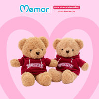 Gấu bông head áo big love Memon thú nhồi bông teddy head tales áo hoodie 30cm mềm mịn cao cấp