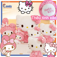 Gấu Bông Hello Kitty & Melody - Hoa Hồng Sang Trọng, Mềm Mại, Quà Tặng Dễ Thương