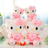GẤU BÔNG HELLO KITTY ÔM TIM DỄ THƯƠNG SIÊU ĐÁNG YÊU