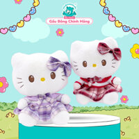 Gấu bông hello kitty váy kẻ Gấu Bông Online thú nhồi bông hello kitty mặc váy mềm mịn cao cấp