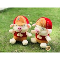 Gấu bông heo đỏ Fighting áo tia chớp