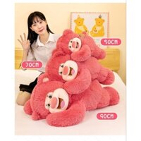 Gấu Bông Heo Happy Dáng Nằm Ngộ Nghĩnh Nhập Khẩu Cao Cấp