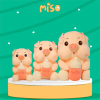 Gấu Bông Heo Ôm Bình Sữa, Heo Nhồi Bông Dễ Thương, Gấu Bông Miso