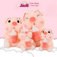 Gấu Bông Heo Ôm Bình Sữa, Heo Bú Bình Dễ Thương Thú Bông Cao Cấp JulyEvn