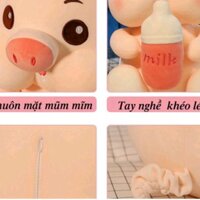 Gấu Bông Heo Ôm Bình Sữa Lợn Bú Bình Sữa Gối Ôm Hình Thú Nhồi Bông Cao Cấp Mềm Mịn Siêu Cute .