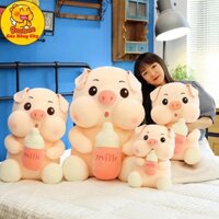 Gấu Bông Heo Ôm Bình Sữa - Lợn Bú Bình Baby Cao Cấp