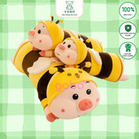 Gấu bông heo ong, Heo Bông Cosplay Ong Vàng, đồ chơi nhồi bông con heo gối ôm cho bé gối ôm dài, hình thú, cute