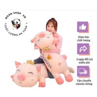 Gấu bông heo thiên thần, Heo vương miện size 1m2-1m5 Gấu ôm heo thiên thần heo vương miện