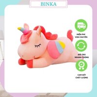 Gấu bông hình kỳ lân một sừng đáng yêu thú nhồi bông unicorn ngựa 1 sừng kich thước 60-80cm làm quà tặng Mềm Mịn