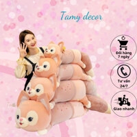 Gấu Bông Hồ Ly Đuôi Dài Tamy Decor Gấu Bông Hồ Ly Đuôi Chồn Màu Cam Nhạt chất liệu nỉ mịn cao cấp đủ kích thước