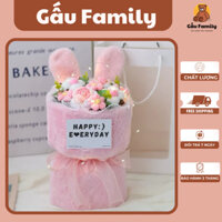Gấu bông hoa hồng bunny - gấu family