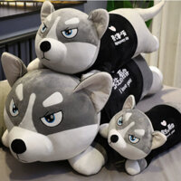 Gấu bông Husky siêu khổng lồ Size 1M5, Gối hình động vật 100% Cotton. Đồ chơi nhồi bông dễ thương cho trẻ em