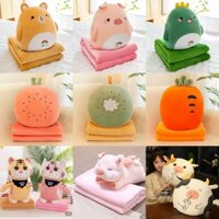 Gấu bông kèm mền tiện lợi, chăn gối văn phòng 2in1