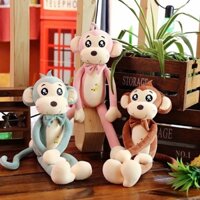 Gấu bông Khỉ tay dài Khỉ đeo nơ - Capina.868 Thú nhồi bông Khỉ siêu đáng yêu nghộ nghĩnh size 75-85cm
