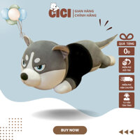 Gấu Bông Khổng Lồ Chó Husky Cici, Thú Nhồi Bông Chó Sói Ngáo Cute Siêu To, Siêu Mềm Mại