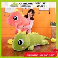 Gấu bông khủng Long mắt lồi đáng yêu size 1m2 - 1m8, Gấu bông to khổng lồ, gối ôm chất liệu minixo 4 chiều siêu mềm