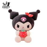 Gấu Bông Kuromi Ôm Qủa Dâu 30 Cm Gấu Bông Cao Cấp Lovely