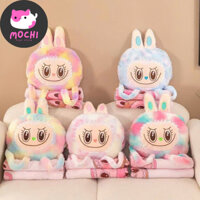 Gấu bông labubu kèm chăn 1m1x1m6. gối chăn ngủ văn phòng labubu cho học sinh dân văn phòng