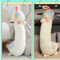 Gấu Bông Lạc Đà Alpaca Đáng Yêu Ôm Ngủ, Thú Nhồi Bông Lạc Đà Cong Tiện Ôm Gác