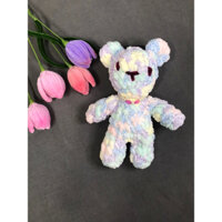 Gấu bông len nhung đũa loang (Ảnh thật)