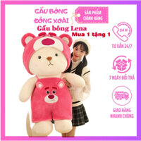 Gấu Bông Lena Cosplay Gấu Dâu Cao Cấp big size 1M1 tặng 1 gấu trúc size 30cm