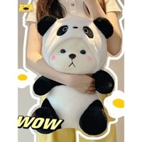 Gấu bông Lena cosplay gấu trúc mắt đen - thú nhồi bông Lena Panda dễ thương, hàng loại 1 đủ size 28-35-45-60cm