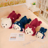 gấu bông lena xanh đỏ nằm size 80cm