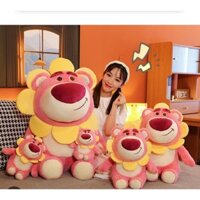 Gấu Bông Lotso Mặt Hoa Hướng Dương- Gấu Lotso Đeo Vòng Hoa