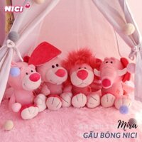 Gấu Bông Màu Hồng Dễ Thương, Búp Bê Thú Nhồi Bông Hình Gấu Thương hiệu NICI Quà Sinh Nhật Cho Nữ 25cm MIRA-GB28009