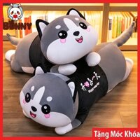 Gấu Bông Mèo Bi Xám size 1m1/1m4, Gấu Ôm Mèo Husky Mèo Bông Siêu To Khổng Lồ Siêu Êm Mịn -  𝐁𝐔𝐍𝐍𝐘