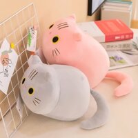 Gấu bông mèo hoạt hình dài 46cm Thú Nhồi Bông Hình Chú Mèo Đen Đáng Yêu Trang Trí Phòng Ngủ Gối Mèo Con Mắt Tròn Dễ Thươ