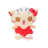 Gấu bông Mèo Kitty mặc váy Pipobun size 45cm