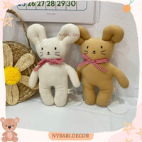 Gấu bông mini chuột hữu cơ 100% cottons mềm mịn an toàn cho bé