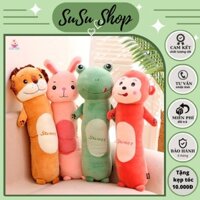 GẤU BÔNG MINISO ĐẦU THÚ GỐI ÔM HÌNH THÚ ĐÁNG YÊU CHO BÉ,VẢI MỀM LÔNG MỊN CAO CẤP GỒM ĐẦU ẾCH, SƯ TỬ, THỎ, KHỈ.-tubansusu