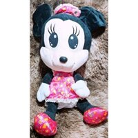 Gấu bông Minnie bạn gái Mickey đầu to cosplay trang phục váy hoa (có thể tháo rời) - Hàng chính hãng Disney baby 🌸🌸👗👗