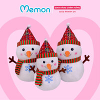 Gấu Bông Người Tuyết Đeo Khăn Kẻ Giáng Sinh Noel Cao Cấp Memon