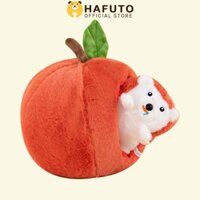 Gấu Bông Nhím Trong Quả Táo 2in1 Lông Xù Mềm Mại Hafuto, Quà Tặng Thú Bông Cao Cấp Cho Bạn Gái