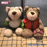 Gấu Bông NICI Trượt Tuyết Búp Bê Thú Nhồi Bông Hình Gấu Thương hiệu NICI Quà Sinh Nhật Cho Nữ 25cm MIRA-GB28001