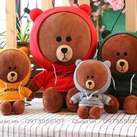 GẤU BÔNG ÔM BROWN KÍCH THƯỚC 80CM