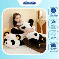 Gấu bông panda tay dài, Gối ôm thú nhồi bông gấu trúc nằm ngủ mền mịn cao cấp